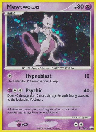 Image of Mewtwo 011  - Reverse Holofoil Legends Awakened - Holo Rare