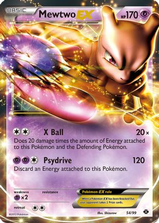 Image of Mewtwo EX 054/99  - Holofoil Next Destinies - Ultra Rare