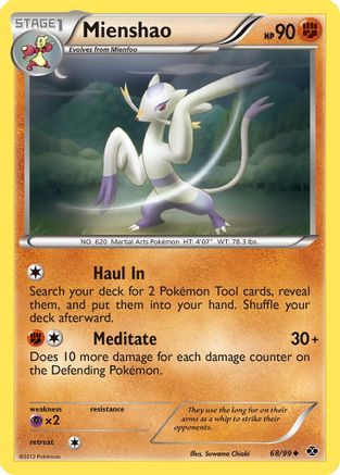 Image of Mienshao 068  - Reverse Holofoil Next Destinies - Uncommon