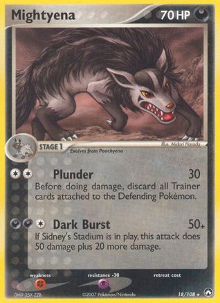 Image of Mightyena 018  - Reverse Holofoil Power Keepers - Rare