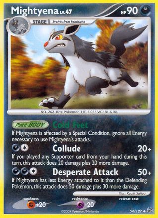 Image of Mightyena 054  - Reverse Holofoil Platinum - Uncommon