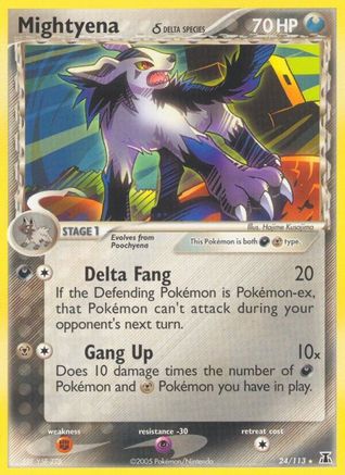 Image of Mightyena (Delta Species) 024  - Reverse Holofoil Delta Species - Rare