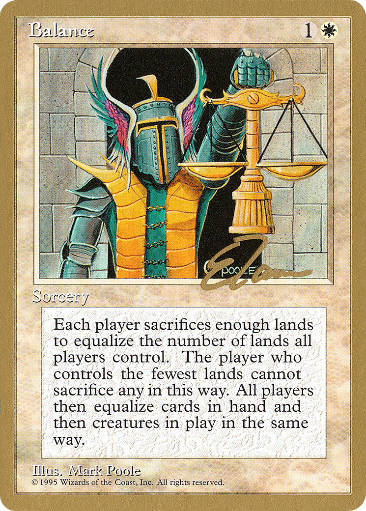 Image of Balance - 1996 Eric Tam (4ED) (WCD-) - Pro Tour Collector Set