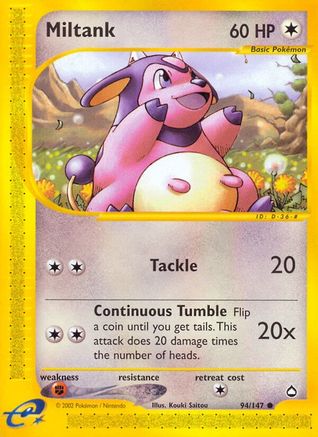 Image of Miltank 094/147  - Reverse Holofoil Aquapolis - Common