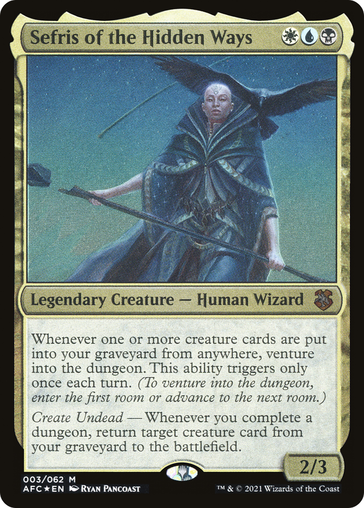 Image of Sefris of the Hidden Ways (Display Commander) - Thick Stock (AFC-003) - Forgotten Realms Commander Display Commanders Foil