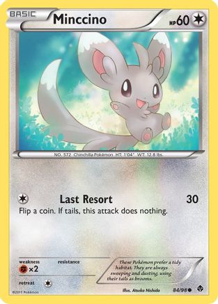 Image of Minccino 084/98  - Reverse Holofoil Emerging Powers - Common