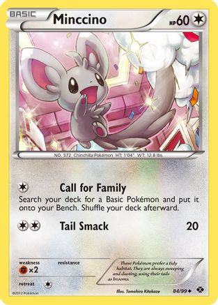 Image of Minccino 084/99  - Reverse Holofoil Next Destinies - Uncommon