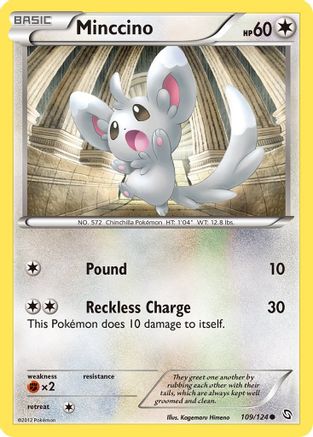 Image of Minccino 109  - Reverse Holofoil Dragons Exalted - Common