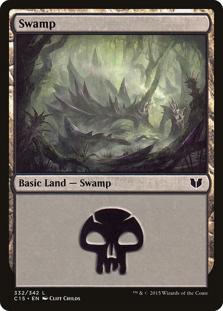 Image of Swamp (332) (C15-332) - Commander 2015