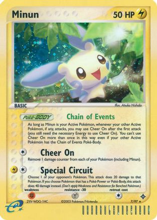 Image of Minun 007  - Reverse Holofoil Dragon - Holo Rare