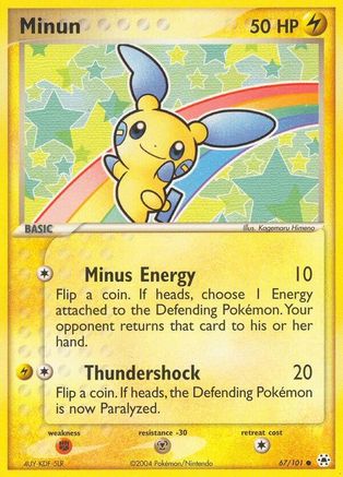 Image of Minun 067/101  - Reverse Holofoil Hidden Legends - Common