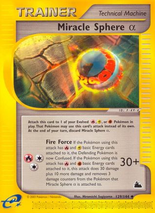 Image of Miracle Sphere Alpha 129  - Reverse Holofoil Skyridge - Uncommon