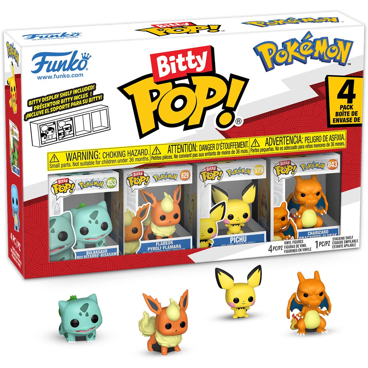 Image of Pokemon Bulbasaur Funko Bitty Pop! Mini-Figure 4-Pack