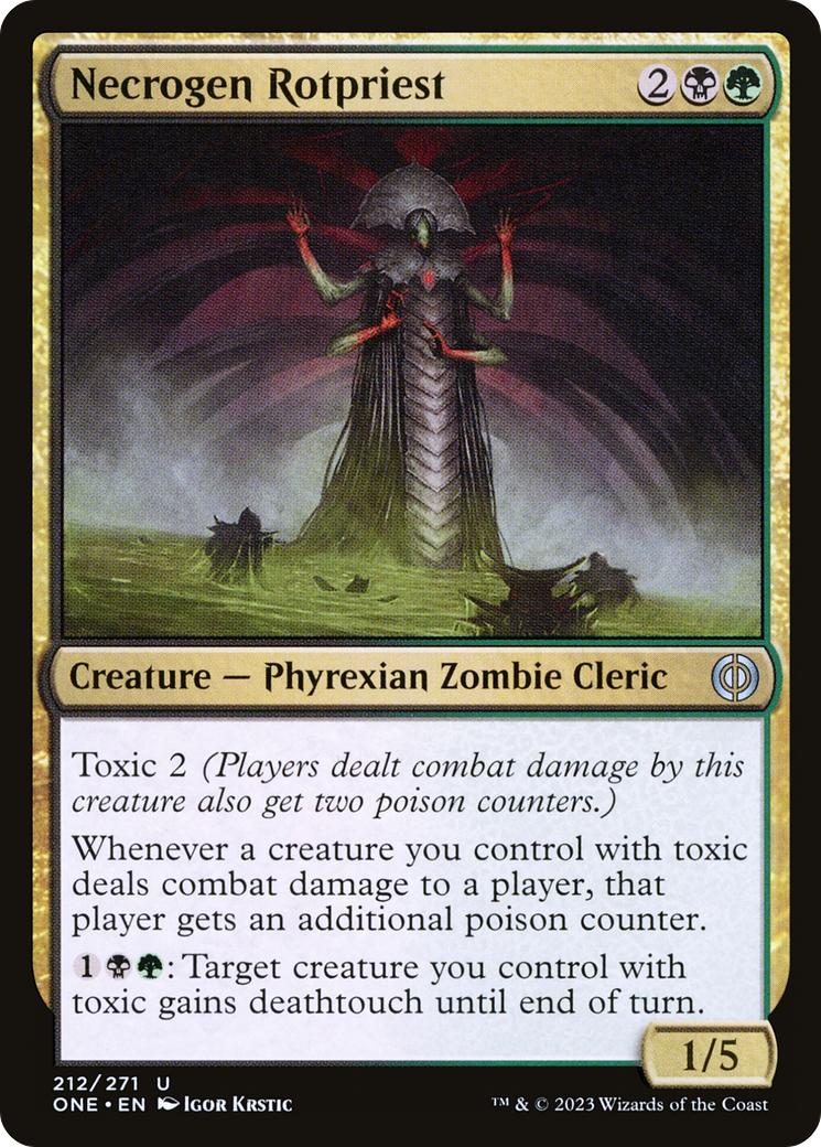 Image of Necrogen Rotpriest (ONE-212) - Phyrexia: All Will Be One Foil