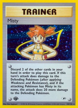 Image of Misty (18) 018/132  - Unlimited Holofoil Gym Heroes - Holo Rare