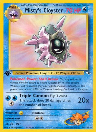 Image of Misty's Cloyster 029/132  - Unlimited Gym Heroes - Rare