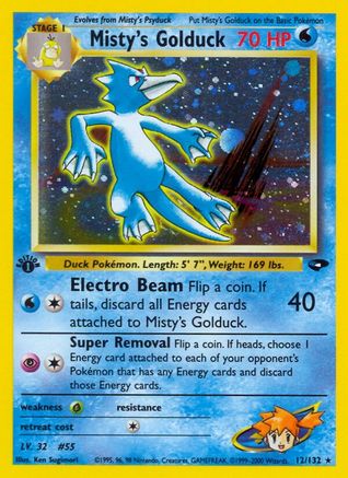 Image of Misty's Golduck 012/132  - Unlimited Holofoil Gym Challenge - Holo Rare