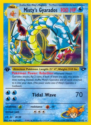 Image of Misty's Gyarados 013/132  - 1st Edition Holofoil Gym Challenge - Holo Rare