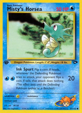 Image of Misty's Horsea 087/132  - Unlimited Gym Challenge - Common
