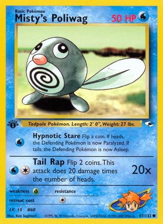 Image of Misty's Poliwag 087/132  - Unlimited Gym Heroes - Common