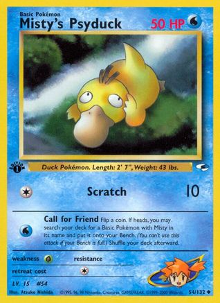 Image of Misty's Psyduck 054/132  - Unlimited Gym Heroes - Uncommon