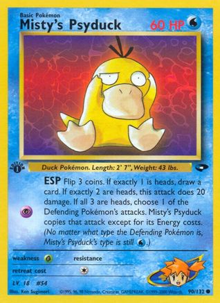 Image of Misty's Psyduck 090/132  - 1st Edition Gym Challenge - Common