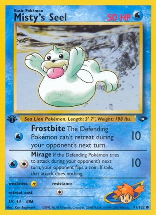 Image of Misty's Seel 091/132  - Unlimited Gym Challenge - Common