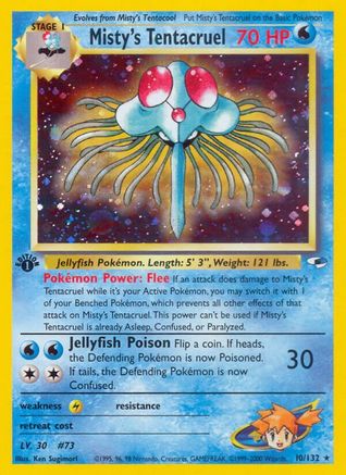 Image of Misty's Tentacruel 010/132  - Unlimited Holofoil Gym Heroes - Holo Rare