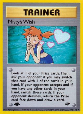 Image of Misty's Wish 108/132  - Unlimited Gym Challenge - Rare