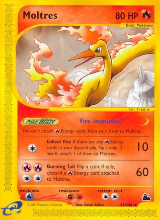 Image of Moltres 021  - Reverse Holofoil Skyridge - Rare