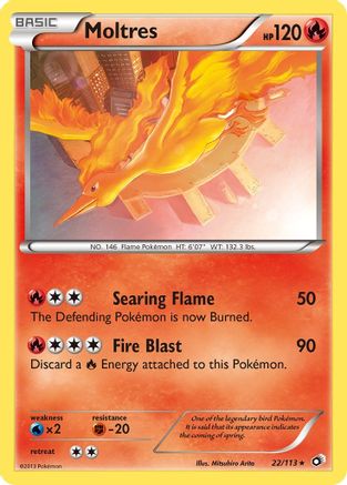 Image of Moltres 022/113  - Reverse Holofoil Legendary Treasures - Holo Rare
