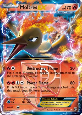 Image of Moltres EX (Team Plasma) 014/135  - Holofoil Plasma Storm - Ultra Rare