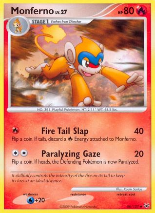 Image of Monferno 056  Platinum - Uncommon