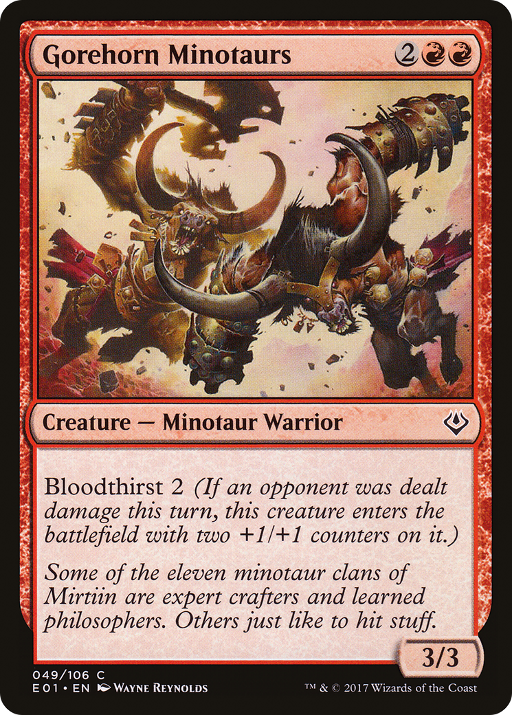 Image of Gorehorn Minotaurs (AC2-049) - Archenemy: Nicol Bolas