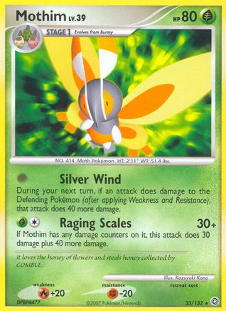 Image of Mothim 033  - Reverse Holofoil Secret Wonders - Rare