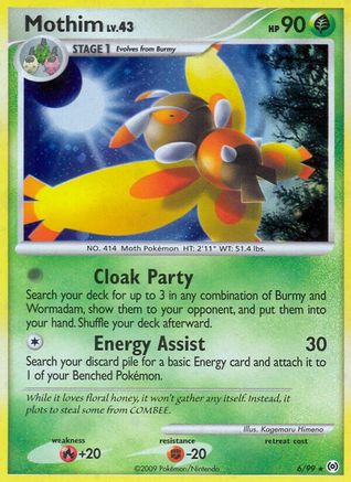 Image of Mothim 006  - Reverse Holofoil Arceus - Holo Rare