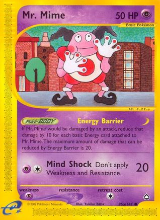Image of Mr. Mime (95a) 95a/147  - Reverse Holofoil Aquapolis - Common