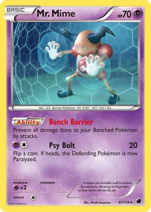 Image of Mr. Mime 047/116  Plasma Freeze - Rare