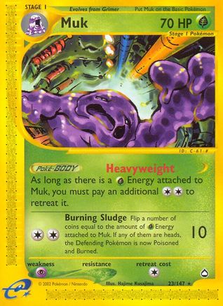Image of Muk 023  - Reverse Holofoil Aquapolis - Rare