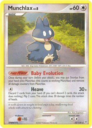 Image of Munchlax 033/130  Diamond and Pearl - Rare