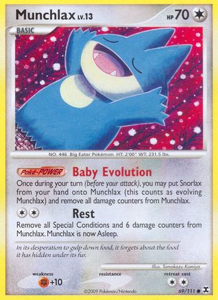 Image of Munchlax (69) 069/111  - Reverse Holofoil Rising Rivals - Common