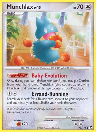 Image of Munchlax (70) 070/111  - Reverse Holofoil Rising Rivals - Common