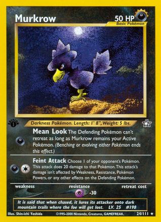 Image of Murkrow 024/111  - Unlimited Neo Genesis - Rare
