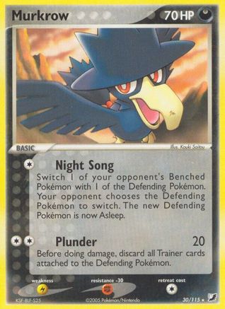 Image of Murkrow 030  - Reverse Holofoil Unseen Forces - Rare