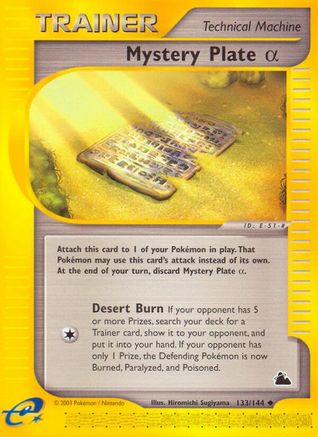 Image of Mystery Plate Alpha 133  Skyridge - Uncommon