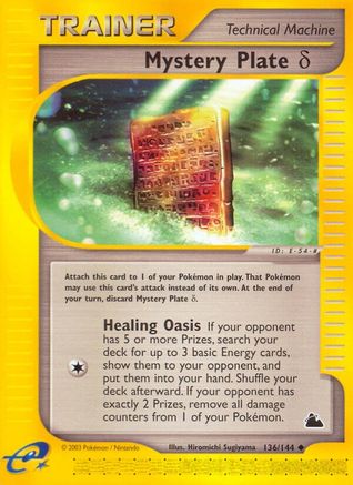 Image of Mystery Plate Delta 136  - Reverse Holofoil Skyridge - Uncommon