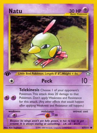 Image of Natu 067/111  - 1st Edition Neo Genesis - Common