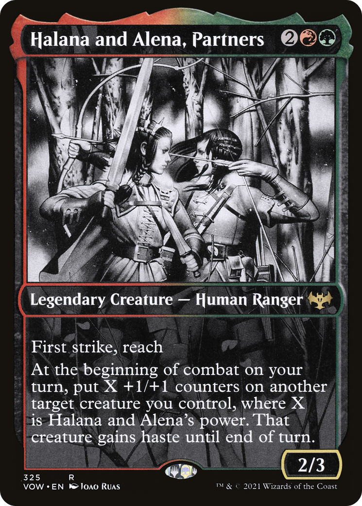 Image of Halana and Alena, Partners (Showcase) (VOW-325) - Innistrad: Crimson Vow: (Showcase) Foil
