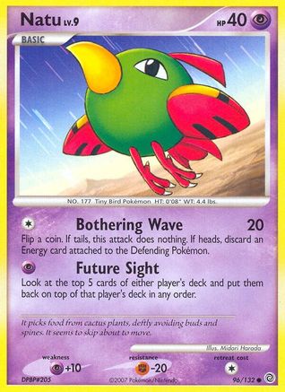 Image of Natu 096  - Reverse Holofoil Secret Wonders - Common