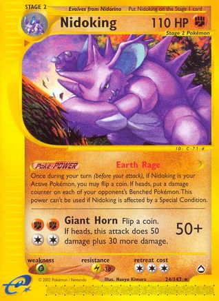 Image of Nidoking (24) 024/147  Aquapolis - Rare